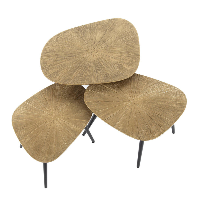 Giga Meubel - Salontafel Brons - 62x51x43cm - Set Van 3 - Ray