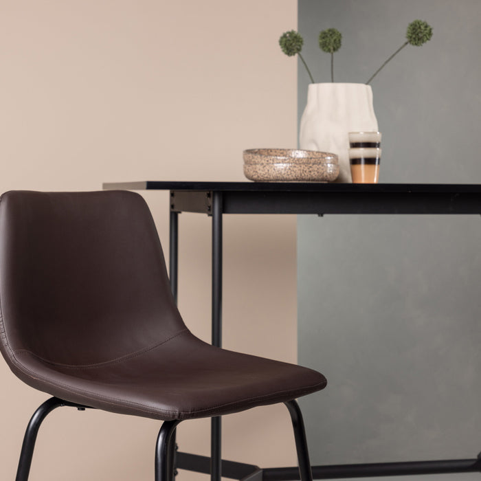 Fjôrd - Barkruk Donkerbruin - PU - Alexi - Set van 2