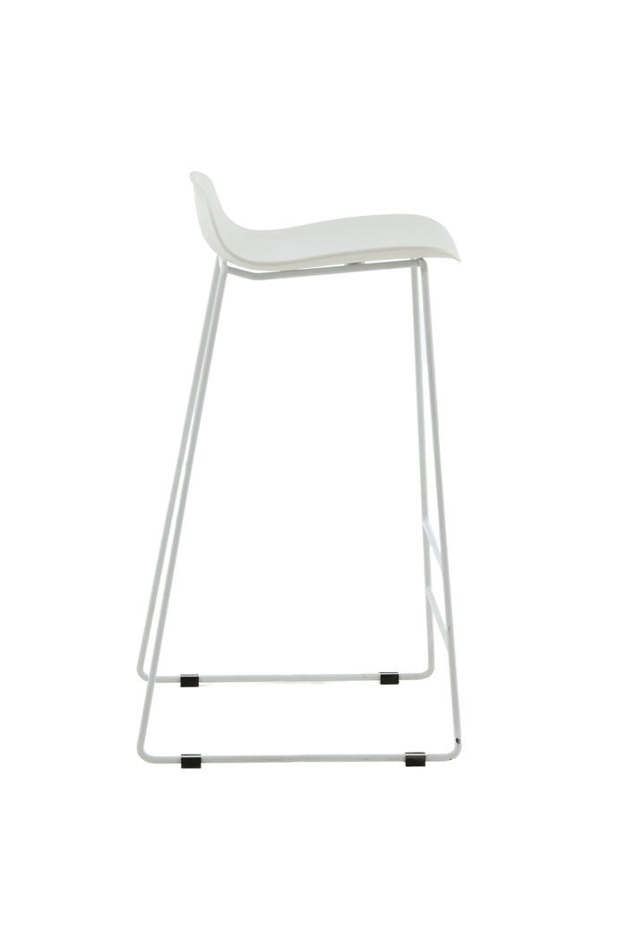 Fjôrd - Barkruk Wit - Plastic - Wave - Set van 2