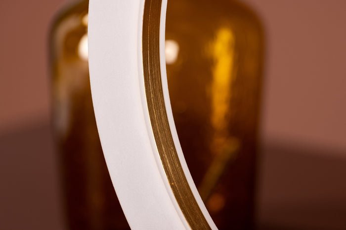 Fjôrd - Tafellamp Donker Walnoot|Wit - Acrylic - Brive