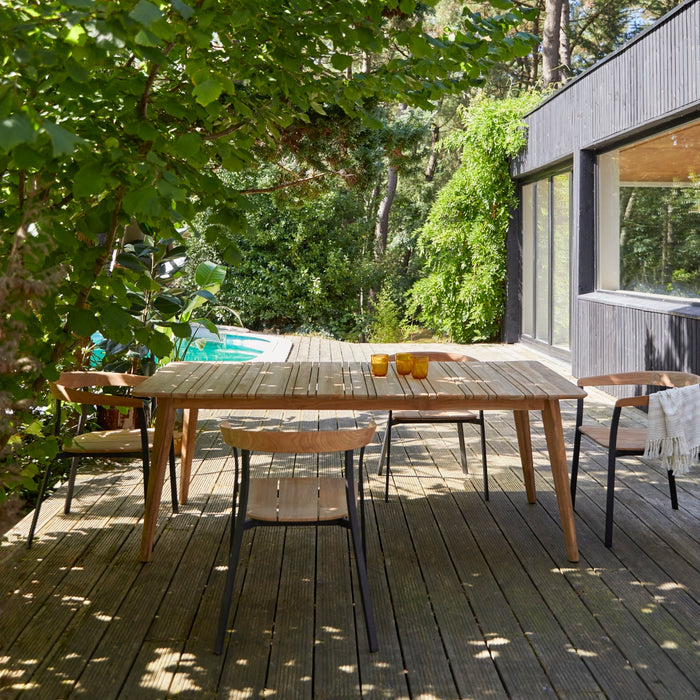 Tikamoon - Tuintafel van gerecycled teakhout 200 Katrine