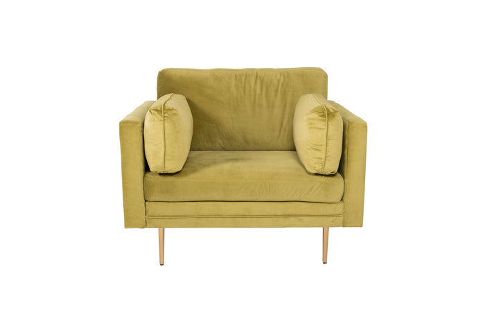 Fjôrd - Fauteuil Groen|Goud - Velvet - Boom