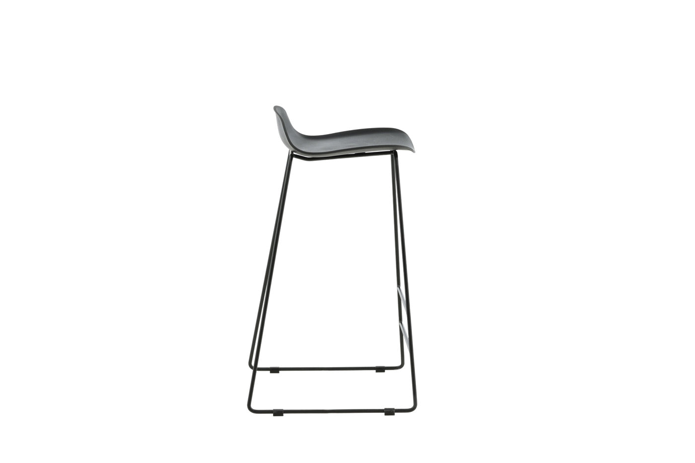 Fjôrd - Barkruk Zwart - Plastic - Wave - Set van 2