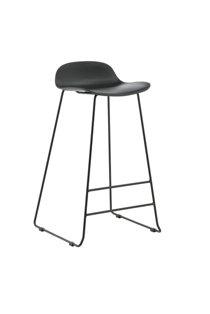 Fjôrd - Barkruk Zwart - Plastic - Wave - Set van 2