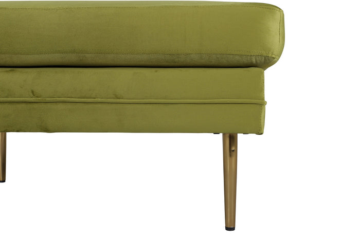 Fjôrd - Poef Groen|Goud - Velvet - Boom