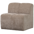 WOOOD Mojo Eetbankje 84cm Met Rugleuning - Ribstof - Donker Zand