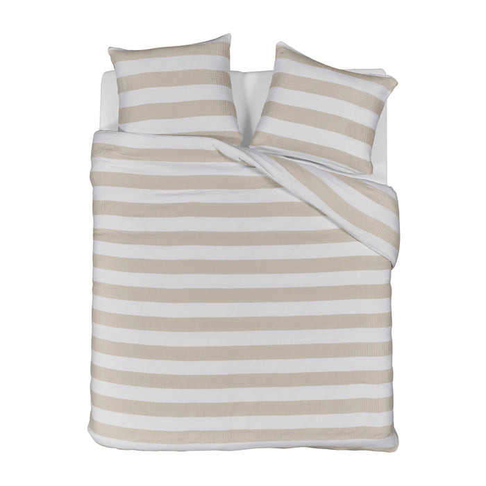 Riviera Maison - RM Striped sand 200x200|220 - Zand