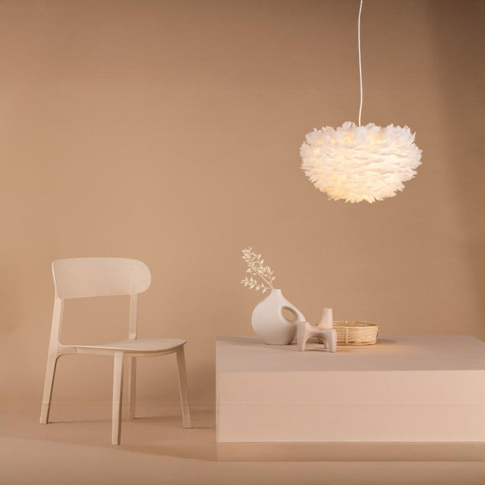 Fjôrd - Hanglamp Wit - 45x45cm - Veren - Nicola