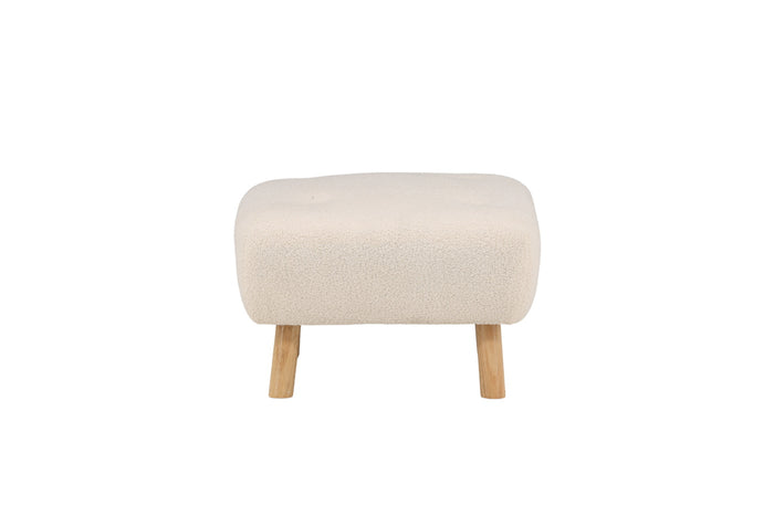 Fjôrd - Poef Wit - Bouclé - Salina