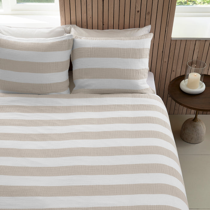 Riviera Maison - RM Striped sand 240x200|220 - Zand