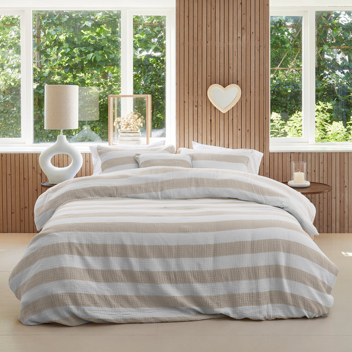 Riviera Maison - RM Striped sand 240x200|220 - Zand