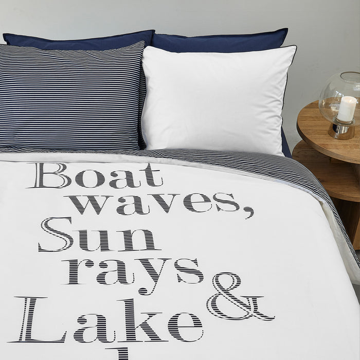 Riviera Maison - RM Lake Days navy 240x200|220 - Donkerblauw
