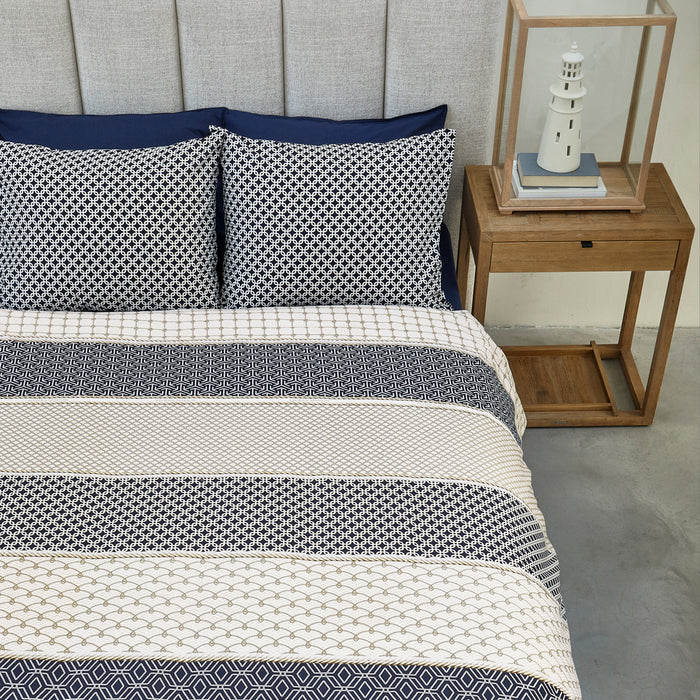 Riviera Maison - RM Ropes navy 240x200|220 - Donkerblauw