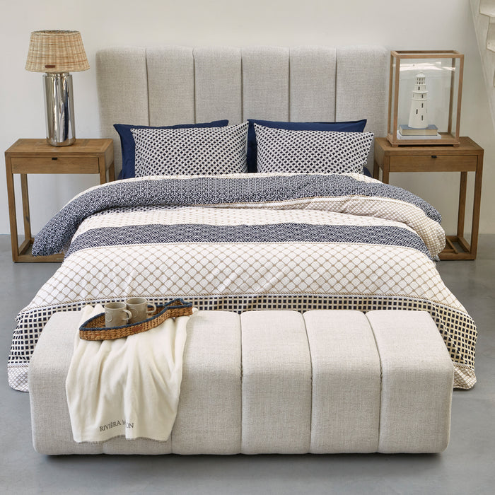 Riviera Maison - RM Ropes navy 240x200|220 - Donkerblauw
