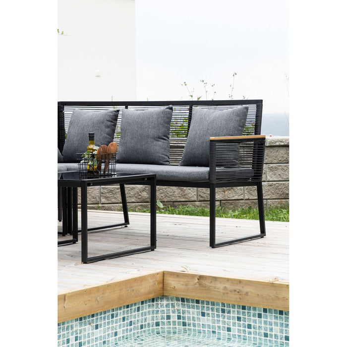 Venture Home Dallas Hoekbankset - Zwart