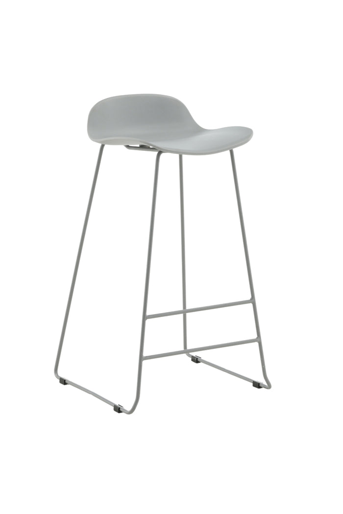 Fjôrd - Barkruk Grijs - Plastic - Wave - Set van 2