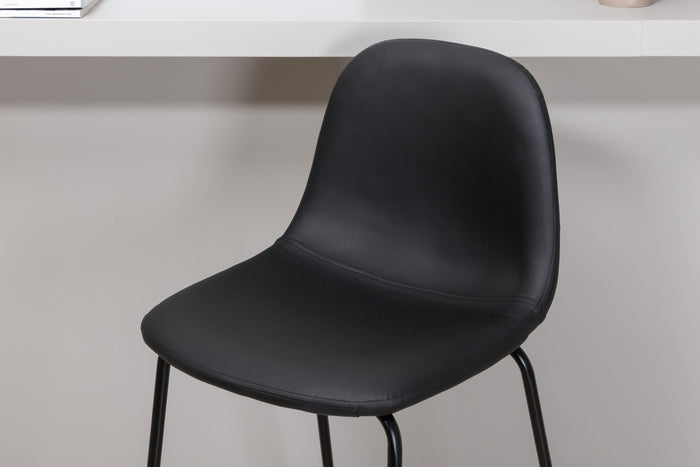 Fjôrd - Barkruk Zwart - PU Leer - Polar - Set van 2
