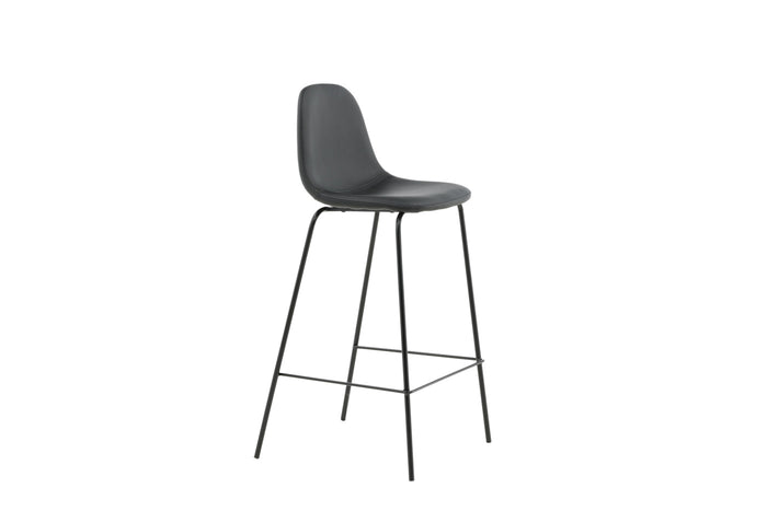 Fjôrd - Barkruk Zwart - PU Leer - Polar - Set van 2