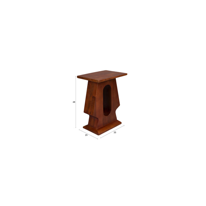 Dutchbone Pilaster Bijzettafel Rechthoek Mangohout Bruin