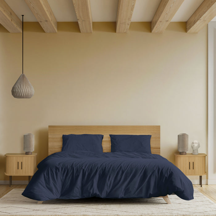 by fonQ Fresh Dekbedovertrek 240 x 220/240 cm - Indigo Blue