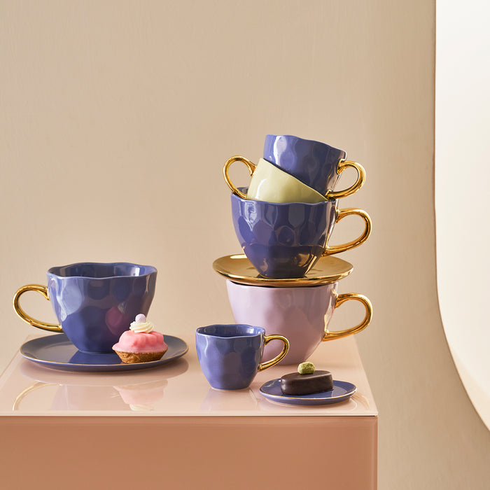Urban Nature Culture Good Morning Cappuccino / Theekop - Purple Blue - 4 st.
