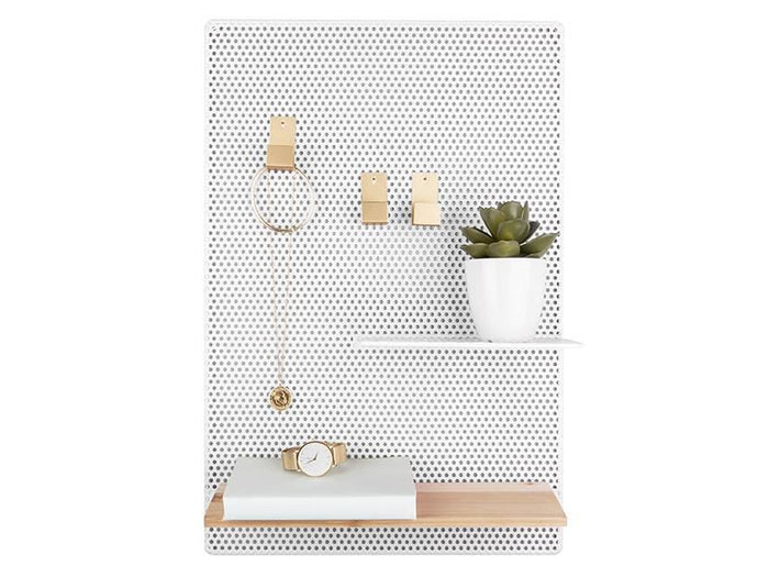 present time - Memo bord Perky Mesh - Wit - 52x34,5x10,5cm