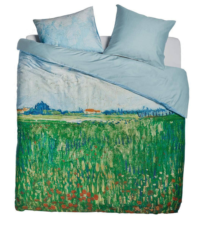 Beddinghouse x Van Gogh Museum Field Poppies overtrek 240x220 - groen