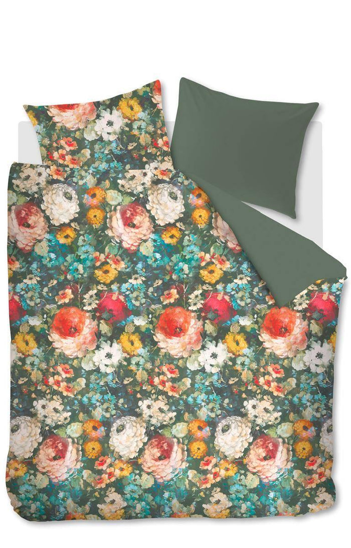 At Home dekbedovertrek History green - 2-persoons (200x200|220 cm