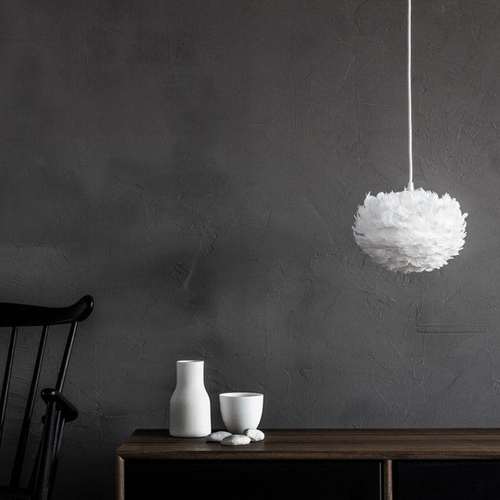 Umage Eos Micro hanglamp light grey - met koordset wit - Ø 22 cm