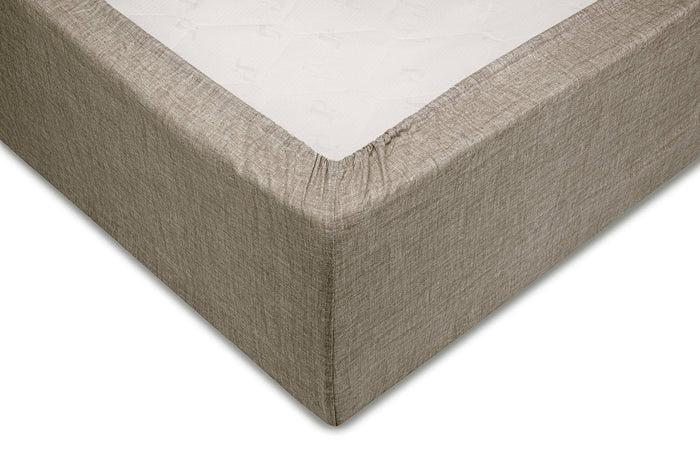 Zo Home Lino Hoeslaken Katoen Linnen Look 35cm Hoek - palm taupe
