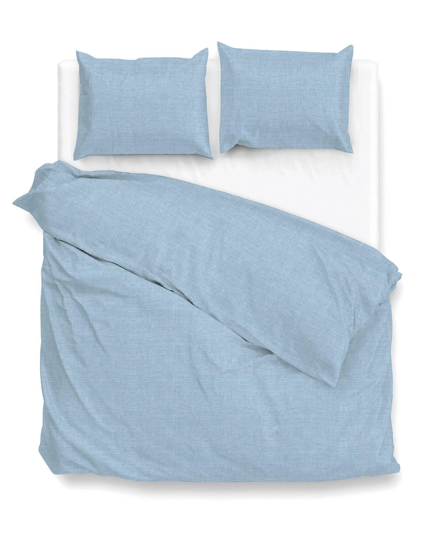 Zo Home Dekbedovertrek Katoen Lino Linnen Look - topaz blue