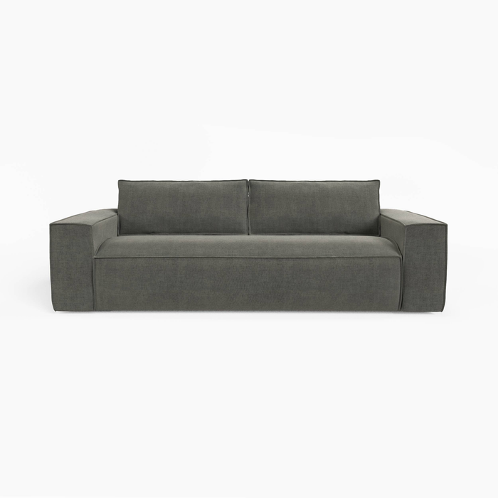 Express slaapbank dunlopillo fluweel grafiet grijs 160cm