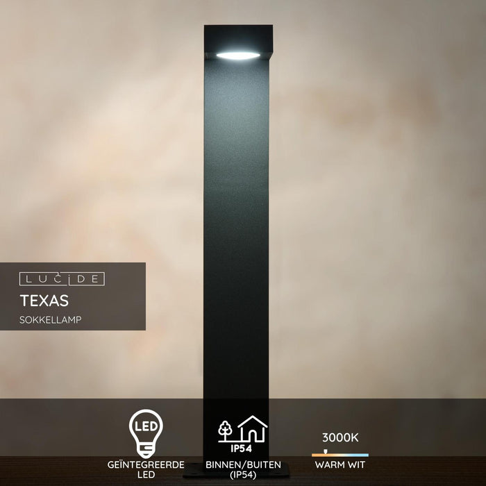 Lucide TEXAS Sokkellamp - Antraciet