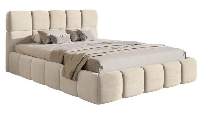 NADUVI Collection Bedframe Chloe velvet 160 x 200 met