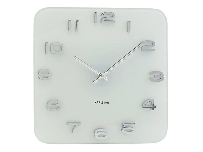 Karlsson - Wandklok Vintage - Wit glas - 35x35cm