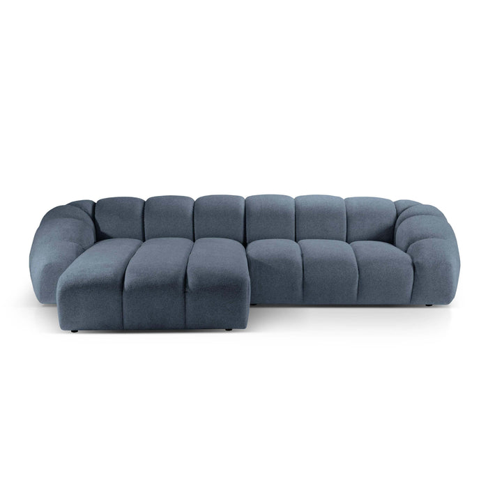 Micadoni Diana 4-zits Hoekbank met Chaise Longue Links - Denimblauw