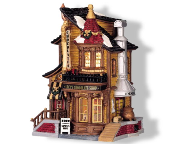 Lemax - 'Lucy's Chocolate Shop' - Verlicht gebouw - Exclusief adapter