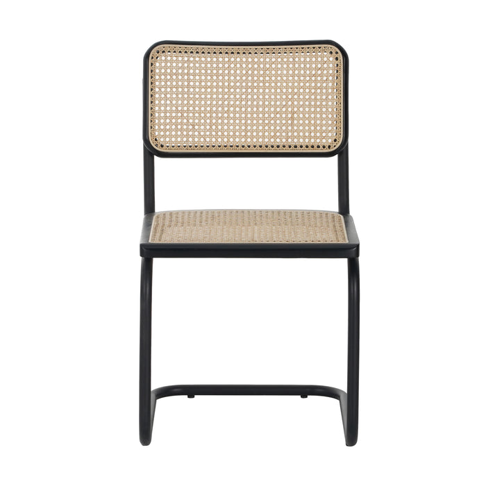 by fonQ Vento Eetkamerstoel - Zwart / Mat Zwart