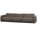WOOOD Baggy 3-Zits Bank - Geweven Stof - Warmgrijs Melange -81x309x101