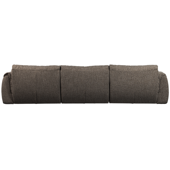 WOOOD Baggy 3-Zits Bank - Geweven Stof - Warmgrijs Melange -81x309x101