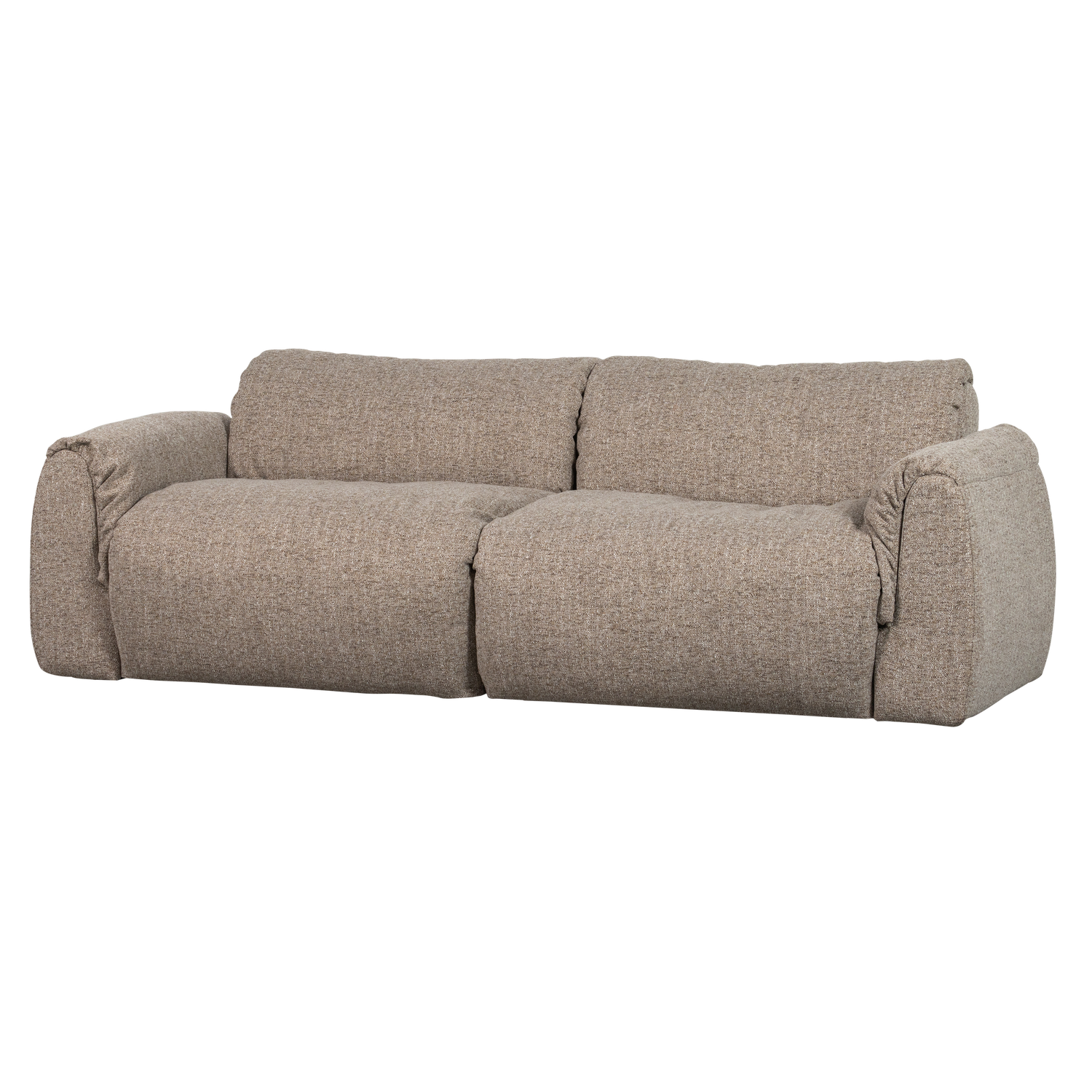 WOOOD Baggy 2-Zits Bank - Geweven Stof - Bruin Melange - 81x228x102