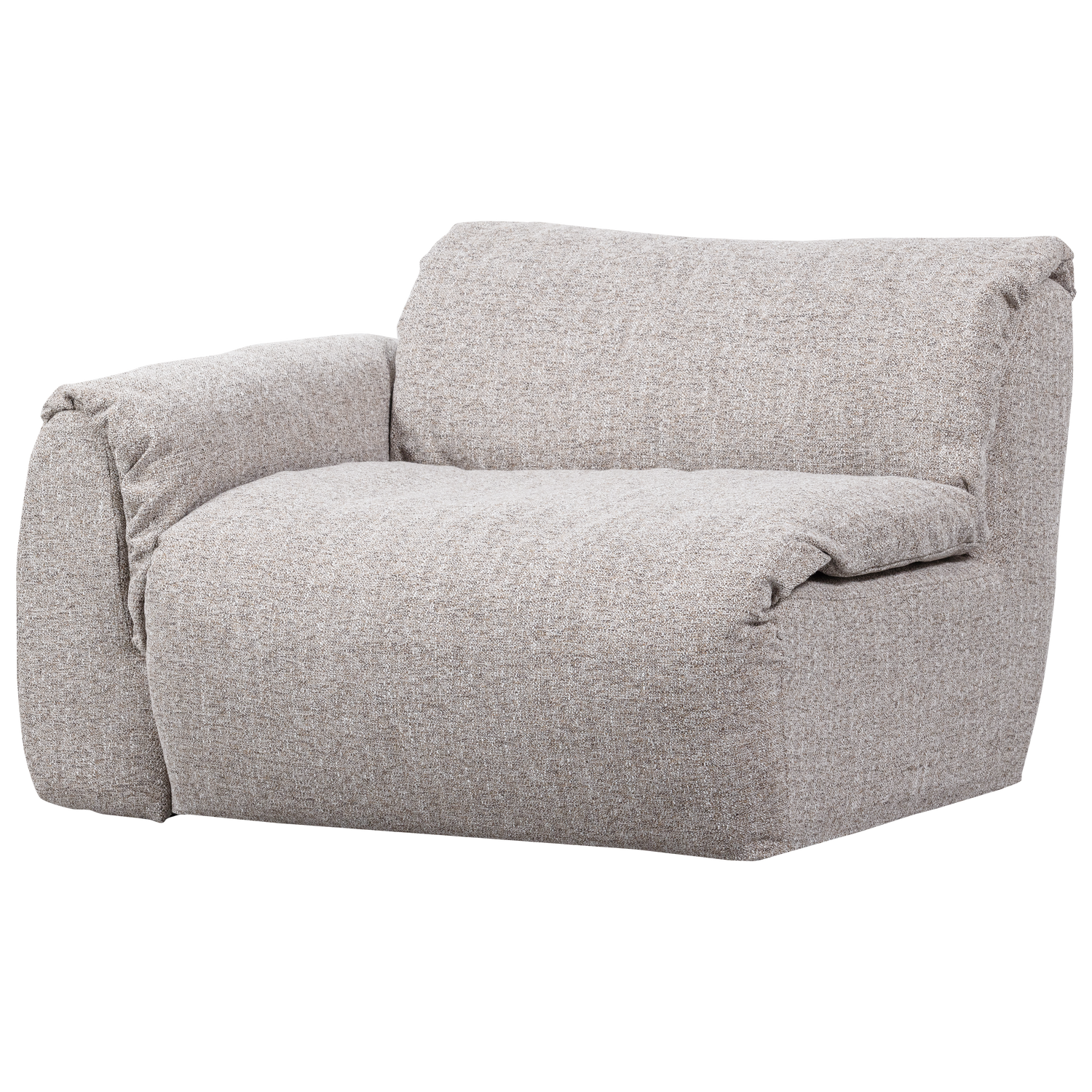 WOOOD Baggy 1-Zits Met Arm Links - Geweven Stof - Naturel Melange -