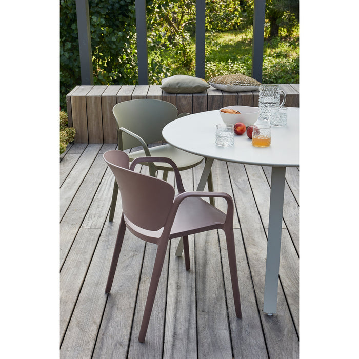 WOOOD Bent Tuinstoelen - Kunststof - Paars|Bruin - Set van 2