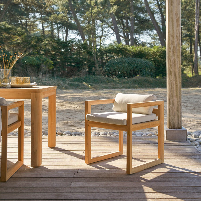 Tikamoon - Massief teakhouten tuinstoel Noah