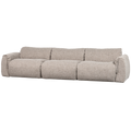 WOOOD Baggy 3-Zits Bank - Geweven Stof - Naturel Melange - 81x309x101
