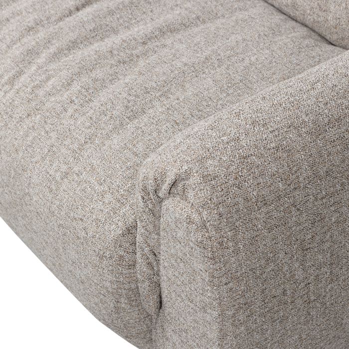 WOOOD Baggy 3-Zits Bank - Geweven Stof - Naturel Melange - 81x309x101