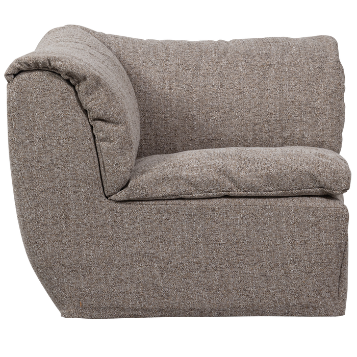 WOOOD Baggy Hoekelement - Geweven Stof - Bruin Melange - 81x96x96