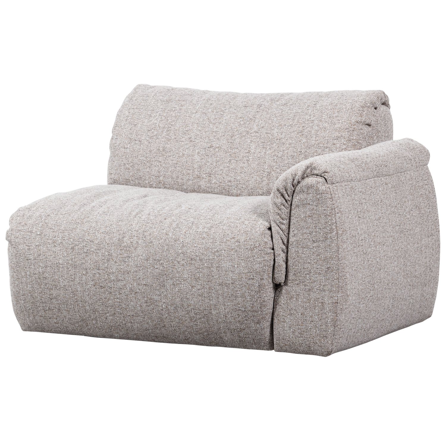WOOOD Baggy 1-Zits Met Arm Rechts Geweven Stof - Naturel Melange -