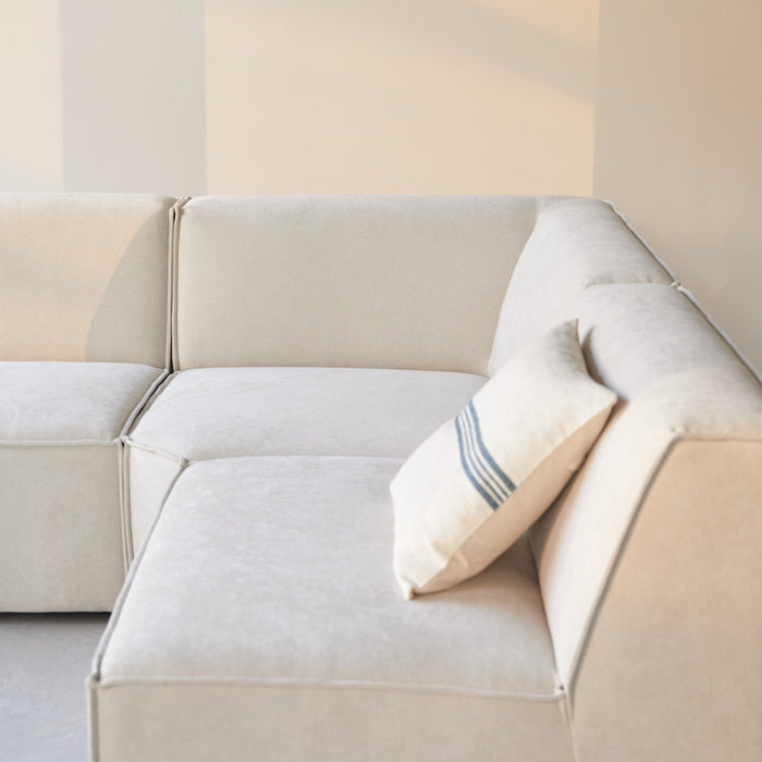 Tikamoon - Modulaire 4|5-zits hoekbank Dario in beige stof