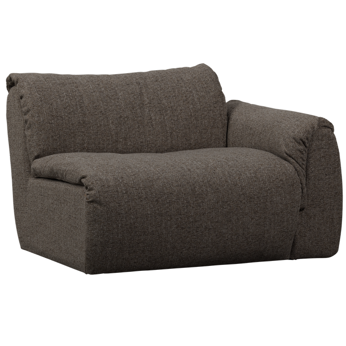 WOOOD Baggy 1-Zits Met Arm Rechts - Geweven Stof - Warmgrijs Melange -